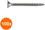 Schaefer-Peters Set 100 x Surub pentru Pal cu Cap Inecat Inox A2, 5.0 x 30 / Pz2 (COR-100XX0011530S)