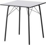 TEMPO KONDELA Étkezőasztal, fehér/fekete, 70x70x75 cm, NALAK TYP 1 - sprintbutor