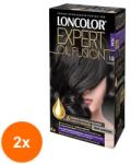 LONCOLOR Set 2 x Vopsea de Par Permanenta Loncolor Expert Oil Fusion 1.0 Negru, 100 ml