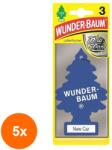 Wunder-Baum Set 5 x 3 Odorizante Auto New Car, Wunder-Baum (DEM-5xMDR-8005)