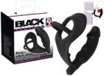 Black Velvets - vibrator anal cu inel penian și testicular - silicon negru (05885390000) Vibrator