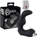Rebel - vibrator pentru prostată curbat - silicon negru (05859040000) Vibrator