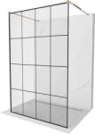 Mexen Kioto Walk-In Zuhanyfal - 130x200 cm, Fekete Keret (5907709133198)