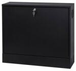Stalflex CR19-2U-130-B 19" 2U 130mm mély fekete fém ajtós fali rack szekrény (CR19-2U-130-B) - nyomtassingyen