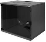 ASSMANN 19" 460x540x400 9U lapra szerelt üvegajtós fekete fali rack szekrény (DN-19 09-U-S-SW)