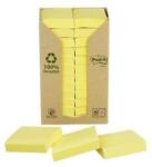 3M Öntapadó jegyzettömb, 38x51 mm, 24x100 lap, környezetbarát, 3M POSTIT, sárga (7100172247) - nyomtassingyen