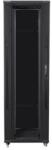 Lanberg FF01-8242-12B 19" 42U SZÉL: 800 MÉLY: 1200 MAG: 2047 lapraszerelt üvegajtós fekete rack szekrény (FF01-8242-12B)