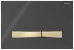 Geberit Sigma50 működtetőlap, 2 mennyiséges öblítéshez, sárgaréz/fekete 115.672. DW. 2 (115.672.DW.2) - benedekszerelveny