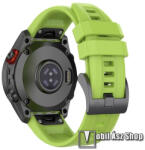  Okosóra szíj - VILÁGOSZÖLD - szilikon, 22mm széles, QUICKFIT - Garmin Fenix 7 / 6 / 6 Pro / 6 Sapphire / Instinct / 5 / 5 Plus / 5 Plus Sapphire / Forerunner 935 / 745 / 945 / Quatix 3