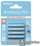 Panasonic ENELOOP LITE elem (AAA, BK-4LCCE/4BE, 1.2V, 550 mAh Ni-MH, 3000 x újratölthető) 4db / csomag - BK-4LCCE/4BE (BK-4LCCE/4BE)
