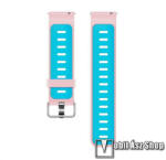  Okosóra szíj - RÓZSASZÍN / KÉK - szilikon, állítható méret, fém csat, 20mm széles - SAMSUNG Watch4 40mm / 42mm / 44mm / 46mm / Watch5 40mm / 44mm/ Pro / Active2 40mm / 44mm / Amazfit GTS 4 / HUAWEI Wa