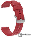  Okosóra szíj - PIROS - szilikon, állítható méret, 122mm + 91mm hosszú, 18mm széles - HUAWEI Watch GT 4 41mm / TalkBand B5 / Xiaomi Mi Watch (For China Market) / Fossil Gen 4