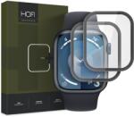 Apple Watch 7 / 8 / 9 (45 mm) okosóra üvegfólia - HOFI Glass Pro+ üvegfólia fekete (2db), felhelyezést segítővel - graffistore