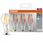 OSRAM 3PAK LED izzó E27 A60 CL 11W = 100W 1521lm 4000K Semleges 300° Izzószál OSRAM ALAP (4058075592391)