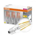 OSRAM 3db LED izzó E27 A60 CL 11W = 100W 1521lm 2700K 300° Izzószál OSRAM (4058075592438)