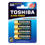 Toshiba ALPHA POWER LR6 AA 1, 5 V alkáli elemek buborékcsomagolás 4 darab (TOSBAT0020)