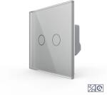 LIVOLO Intrerupator Dublu cu Revenire, Contact Uscat si 12/24V cu Touch LIVOLO - Serie Noua - culoare gri