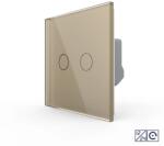 LIVOLO Intrerupator Dublu cu Revenire, Contact Uscat si 12/24V cu Touch LIVOLO - Serie Noua - culoare auriu