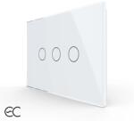 LIVOLO Intrerupator triplu cu touch Livolo din sticla, standard Italian, protocol ZigBee EC - Serie noua