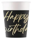 Procos Happy Birthday Elegant papír pohár 8 db-os 200 ml FSC PNN96614 (PNN96614)