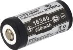 XTAR 16340 (tölthető CR123A) 3.7V 850mAh védett / protected PCB Li-ion ipari cella akku/akkumulátor (XTAR16340)