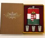  Címeres flaska szett díszdobozban - 7 oz flaska és 4 kupica