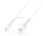 DEVIA USB - Lightning adat- és töltőkábel 1 m-es vezetékkel - Devia Kintone Cable V2 Series for Lightning - 5V/2.1A - fehér - ECO csomagolás - bluedigital