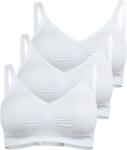 HQX Set 3 bustiere pentru alaptare, Microfibra, Alb (6427616246488)
