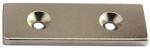 Magneo Smart Magnet neodim bloc 60 x 20 x 4 mm cu găuri îngropate D4, 5 / D9, 46