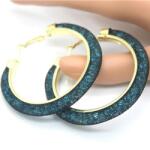 HARAHU RE-3313 Fülbevaló - Türkiz/Fekete KP3313