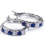 HARAHU CA-21733 Fülbevaló - Ezüst/Kék KP21733