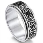 HARAHU Celtic Gyűrű-Ezüst/Fekete/59mm KP32170