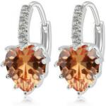 HARAHU Silver Heart Fülbevaló-Sárga KP1558