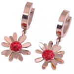 HARAHU BR-20678 Fülbevaló - RózsaArany/Piros KP20678