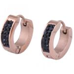 HARAHU ZA-21029 Fülbevaló - Rózsaarany/Fekete KP21029