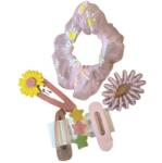 HARAHU LI-24136 Hajcsattok és hajgumik - Rózsaszín KP24136