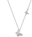 HARAHU Zircon Butterfly Nyakék-Ezüst KP20631
