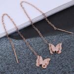 HARAHU BR-20680 Fülbevaló - Arany/Rózsaszín KP20680