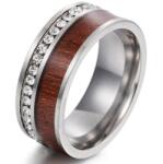 HARAHU TR-17019 Gyűrű - Ezüst/Barna/62mm KP17019