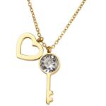 HARAHU Heart Key Nyakék-Arany KP21068