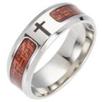 HARAHU KR-17399 Gyűrű - Ezüst/Barna/59mm KP17399