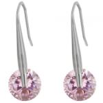 HARAHU BR-20666 Fülbevaló - Ezüst/Rózsaszín KP20666