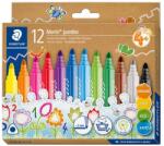 STAEDTLER Filctoll készlet, 3 mm, háromszögletű, kimosható, STAEDTLER Noris® jumbo 328-B , 12 szín (328-B C12)