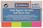 DONAU Jelölőcímke, papír, 4x50 lap, 20x50 mm, DONAU, vegyes szín (7576001PL-99) - fodicoaruhaz
