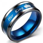 HARAHU My King Gyűrű-Fekete/Kék/59mm KP32101