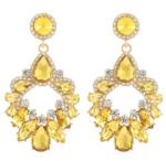 HARAHU KI-28209 Fülbevaló - Arany/Sárga KP28209