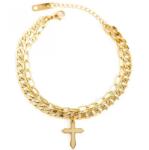 HARAHU Gold Cross Karkötő-Arany KP28710