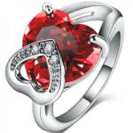 HARAHU Red Heart Gyűrű - Ezüst/59mm KP1425