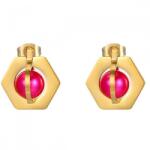 HARAHU NO-21682 Fülbevaló - Arany/Rózsaszín KP21682