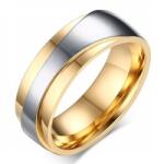 HARAHU PR-4855 Férfi Gyűrű - Arany/Ezüst/57mm KP4855